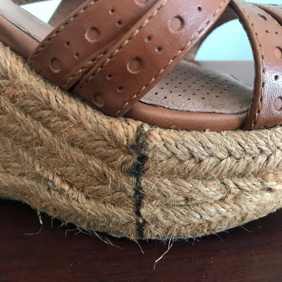 Corso Como | "Daytime" Brown Espadrille Wedge Sandals - Picture 7 of 12